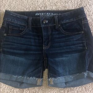 American Eagle midi jean shorts